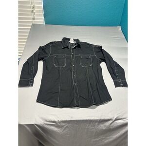 Franky Max Black Long Sleeve "Blessed" Angel Wings‎ Shirt XL Y2K Gothic